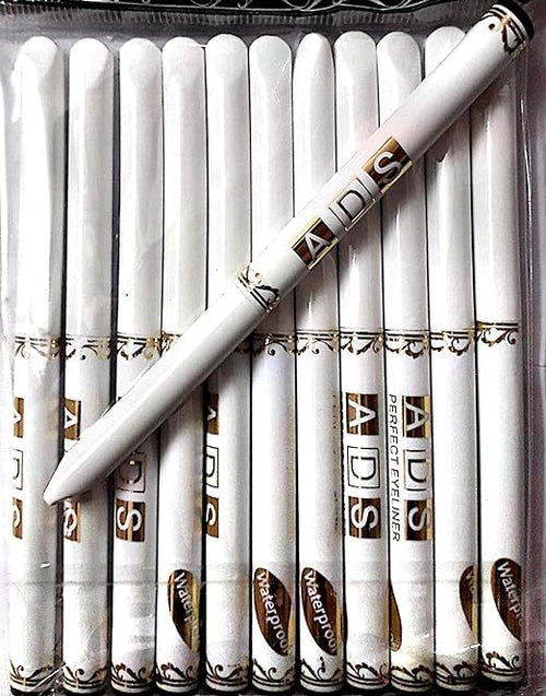 Eye Care Kajal With Sketch Pen Eye Liner,Black, Set Of 12,Matte Finish